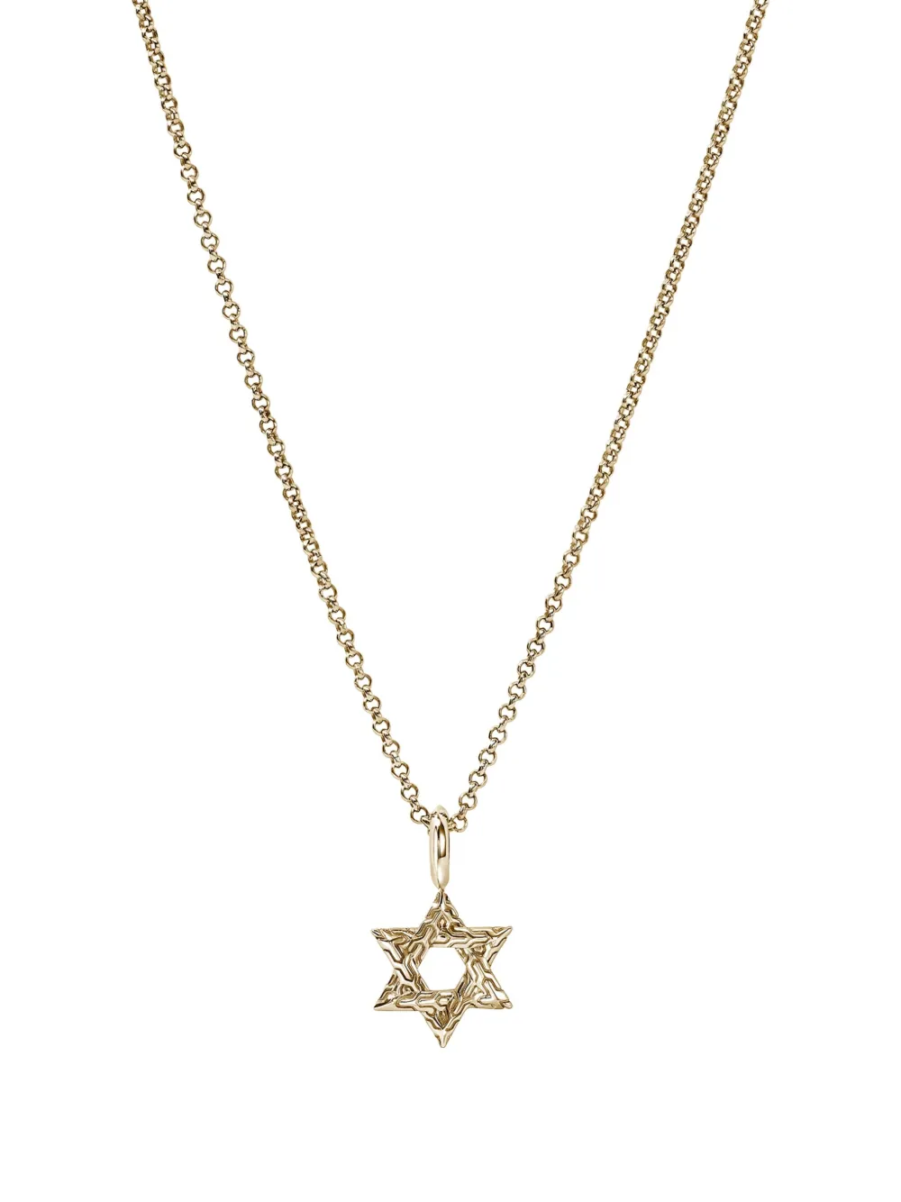 John Hardy 14k Yellow Gold Jh Essential Star Of David Necklace In Gold