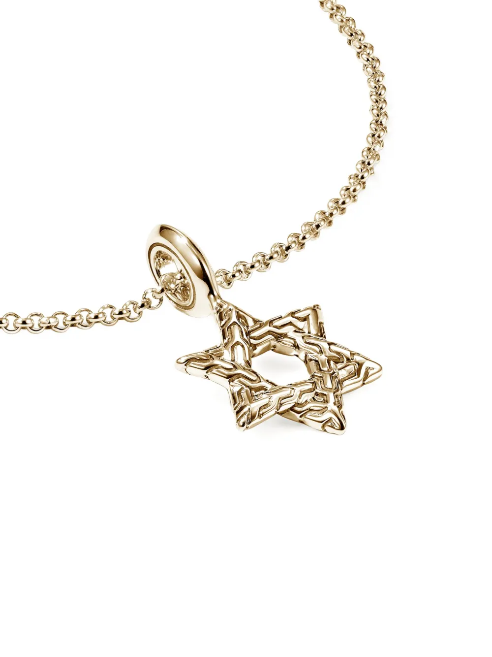 John Hardy 14k Yellow Gold Jh Essential Star Of David Necklace In Gold