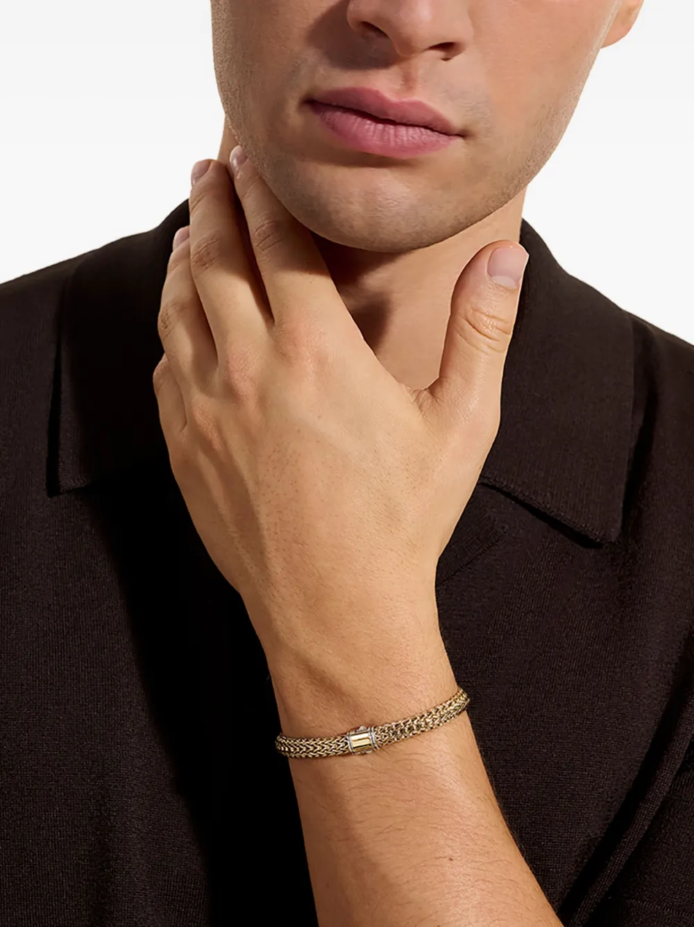 John Hardy 14k Yellow Bonded Gold Sterling Silver Bracelet In Gold