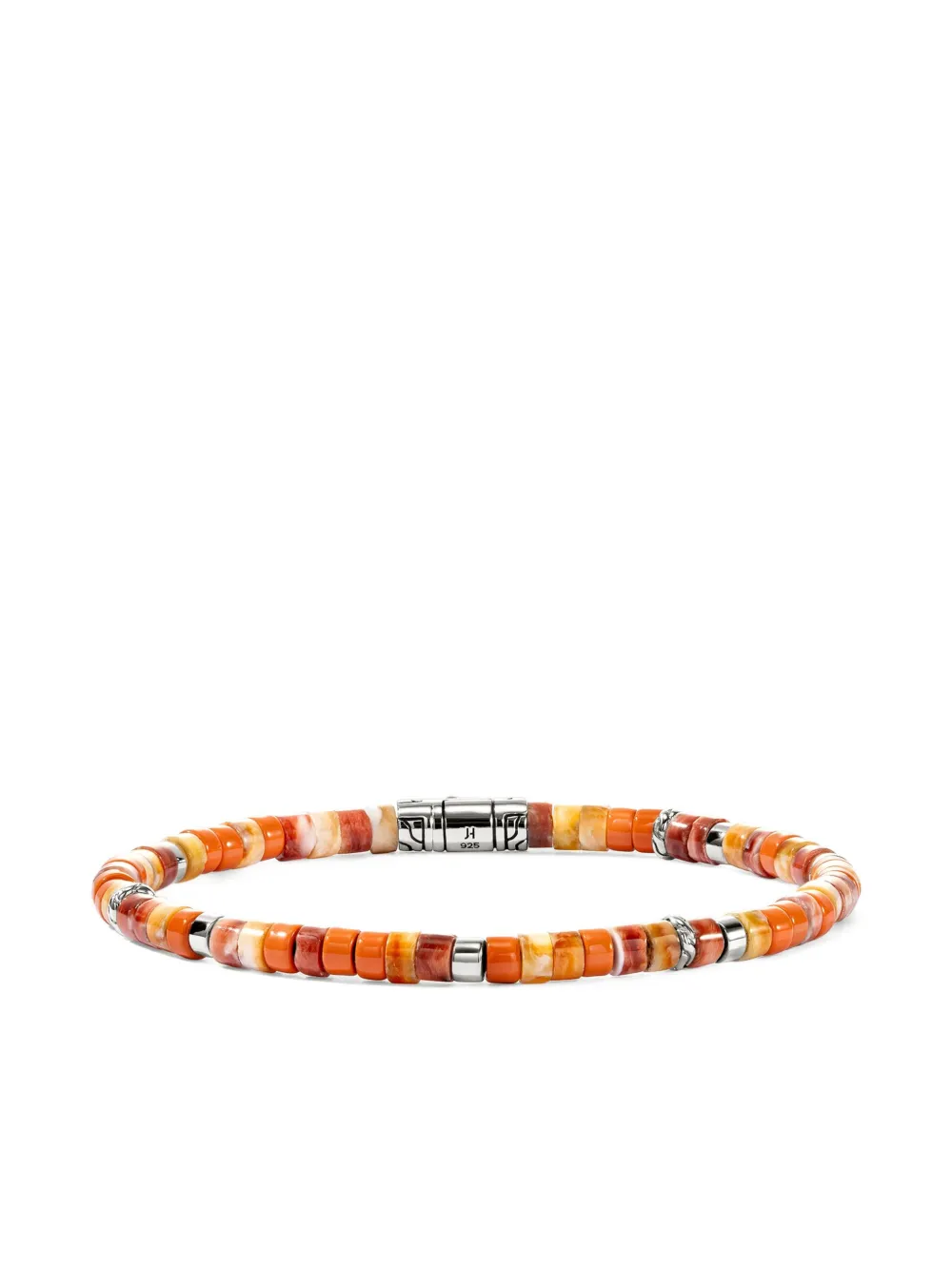 John Hardy Sterling Silver Heishi Bead Bracelet In Brown