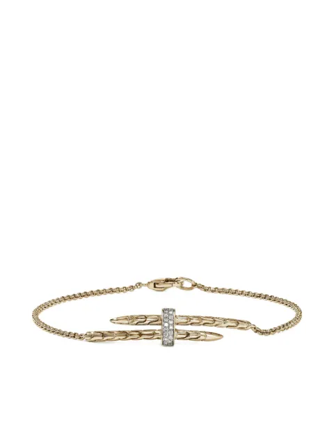 John Hardy pulsera en oro amarillo de 14kt con diamante