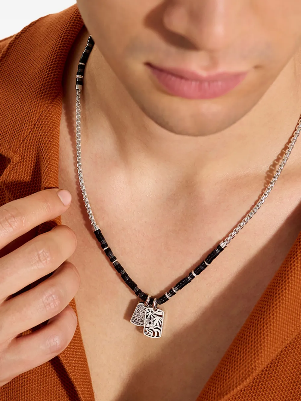 John Hardy collar Tag en plata de ley con cuentas | Image 2
