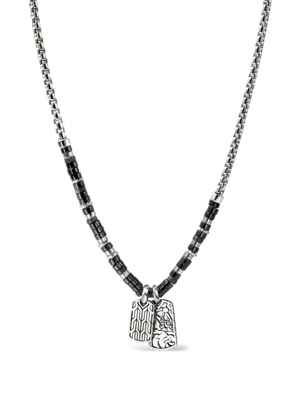 John Hardy collar Tag en plata de ley con cuentas | plateado | Image 1