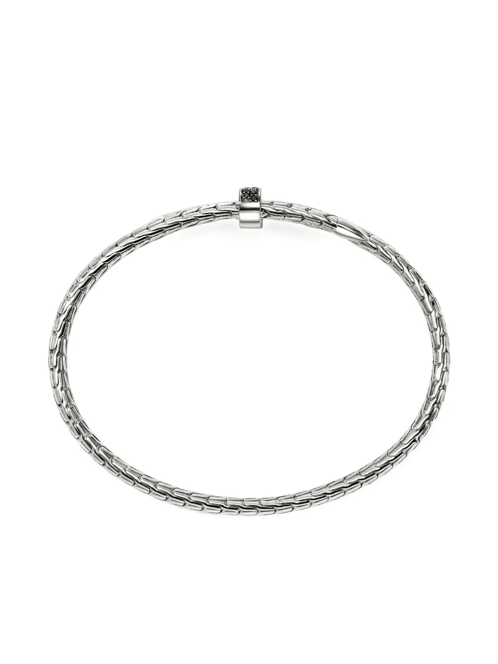 John Hardy Sterling Silver Black Sapphire Bracelet In Metallic