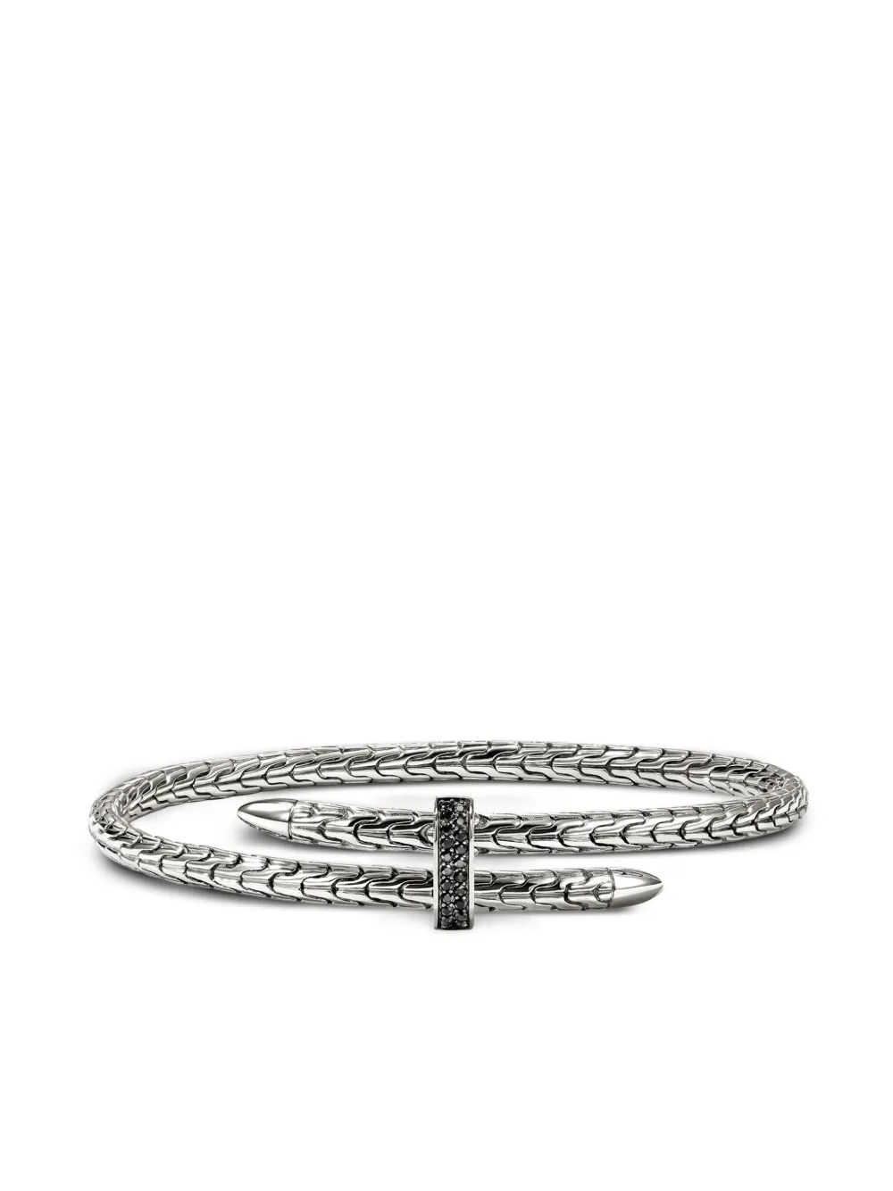 John Hardy Sterling Silver Black Sapphire Bracelet In Metallic