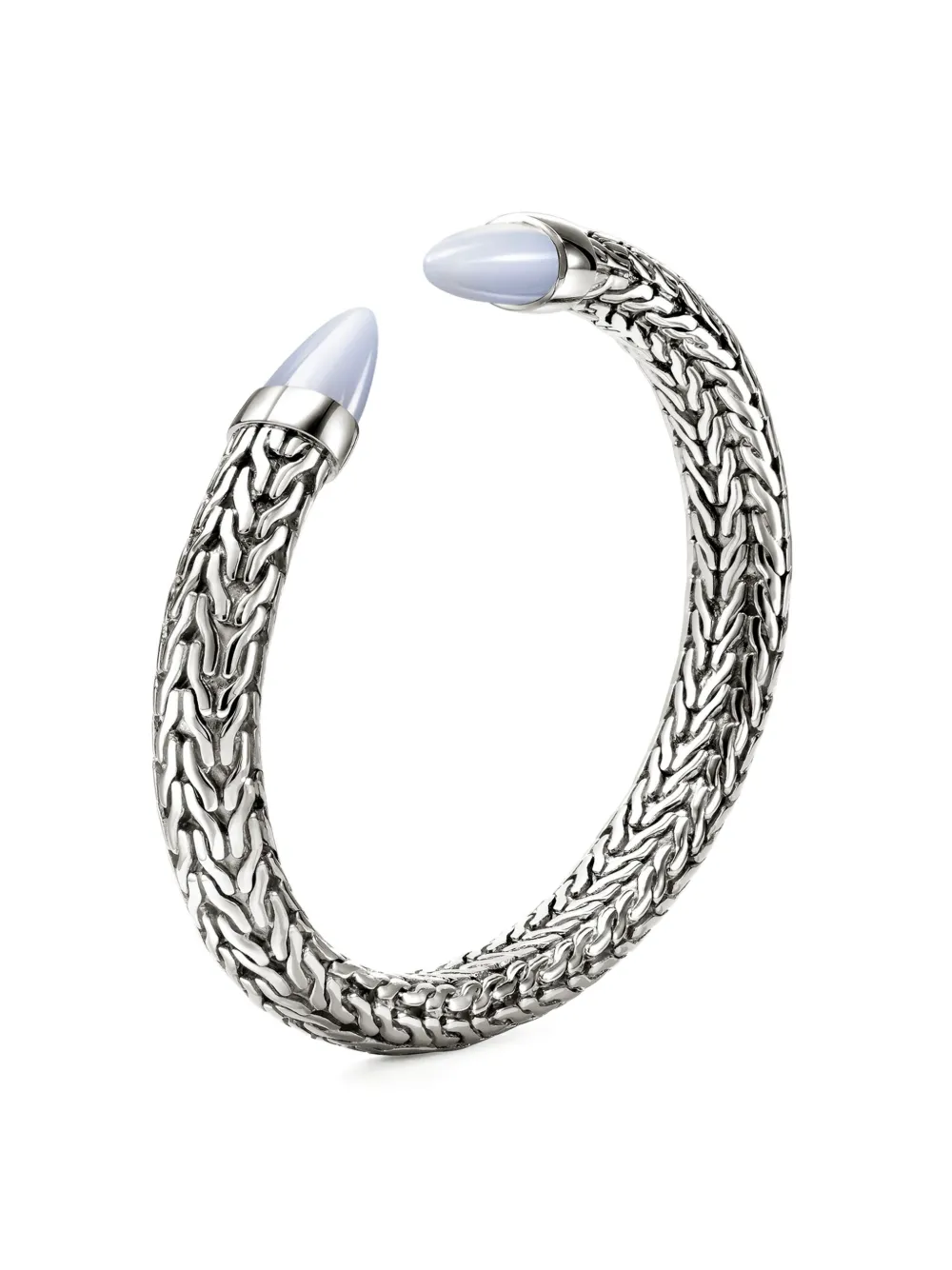 John Hardy Sterling Silver Chalcedony Chain Bracelet In Metallic