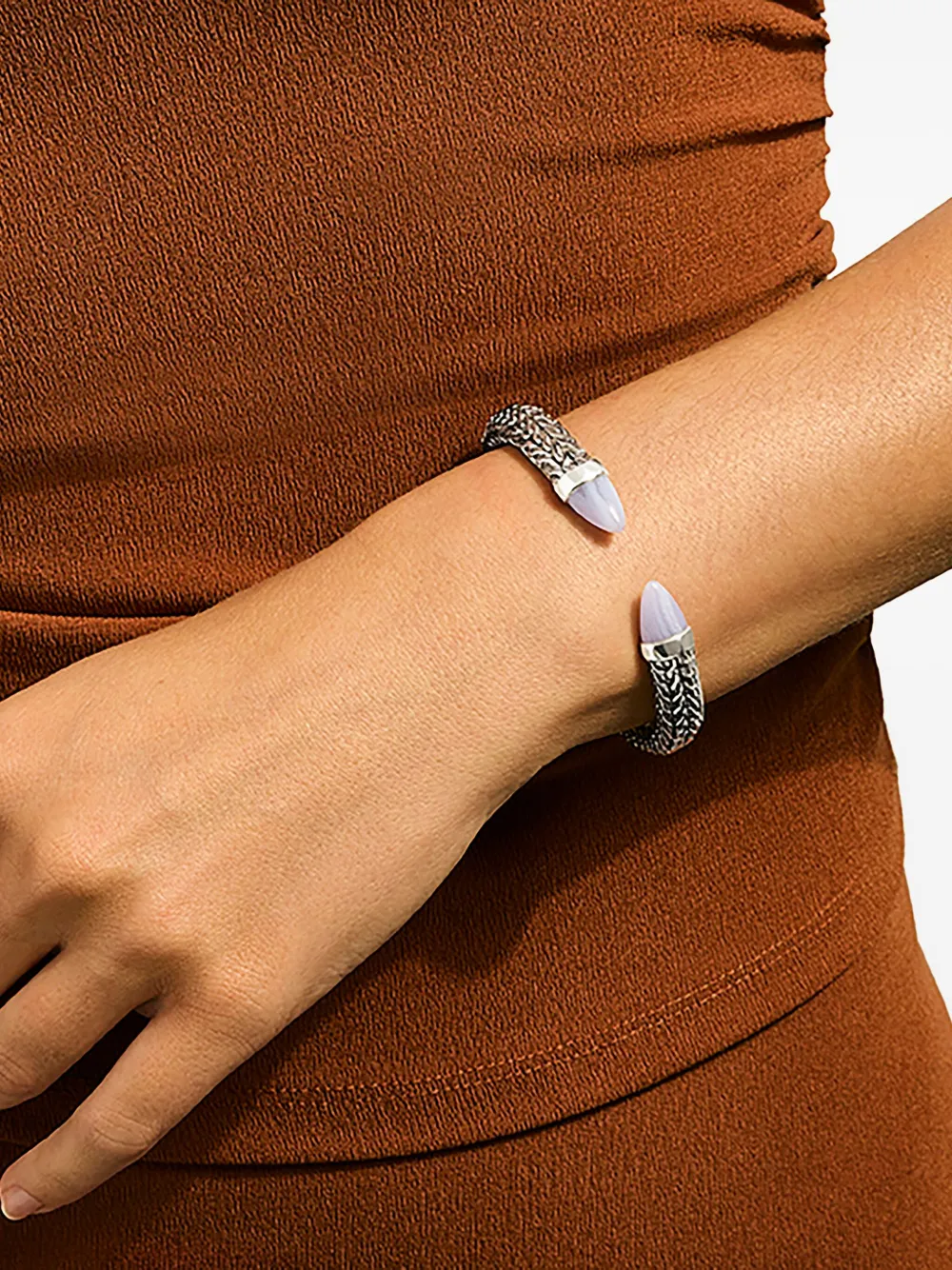 John Hardy Sterling Silver Chalcedony Chain Bracelet In Metallic
