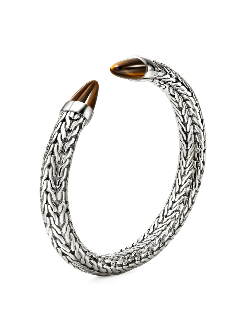 John Hardy Sterling Silver Tiger's Eye Bracelet In Metallic