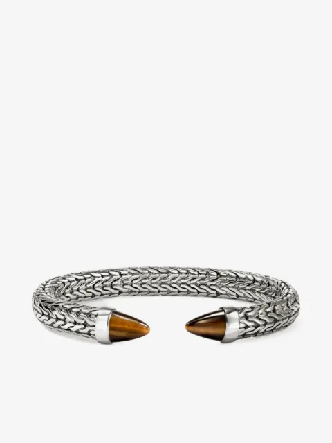 John Hardy sterling silver Spear 50 tiger's eye bracelet