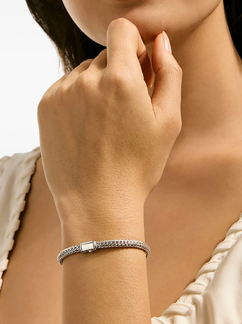 John Hardy Sterling Silver 14k Yellow Gold Bracelet In Metallic