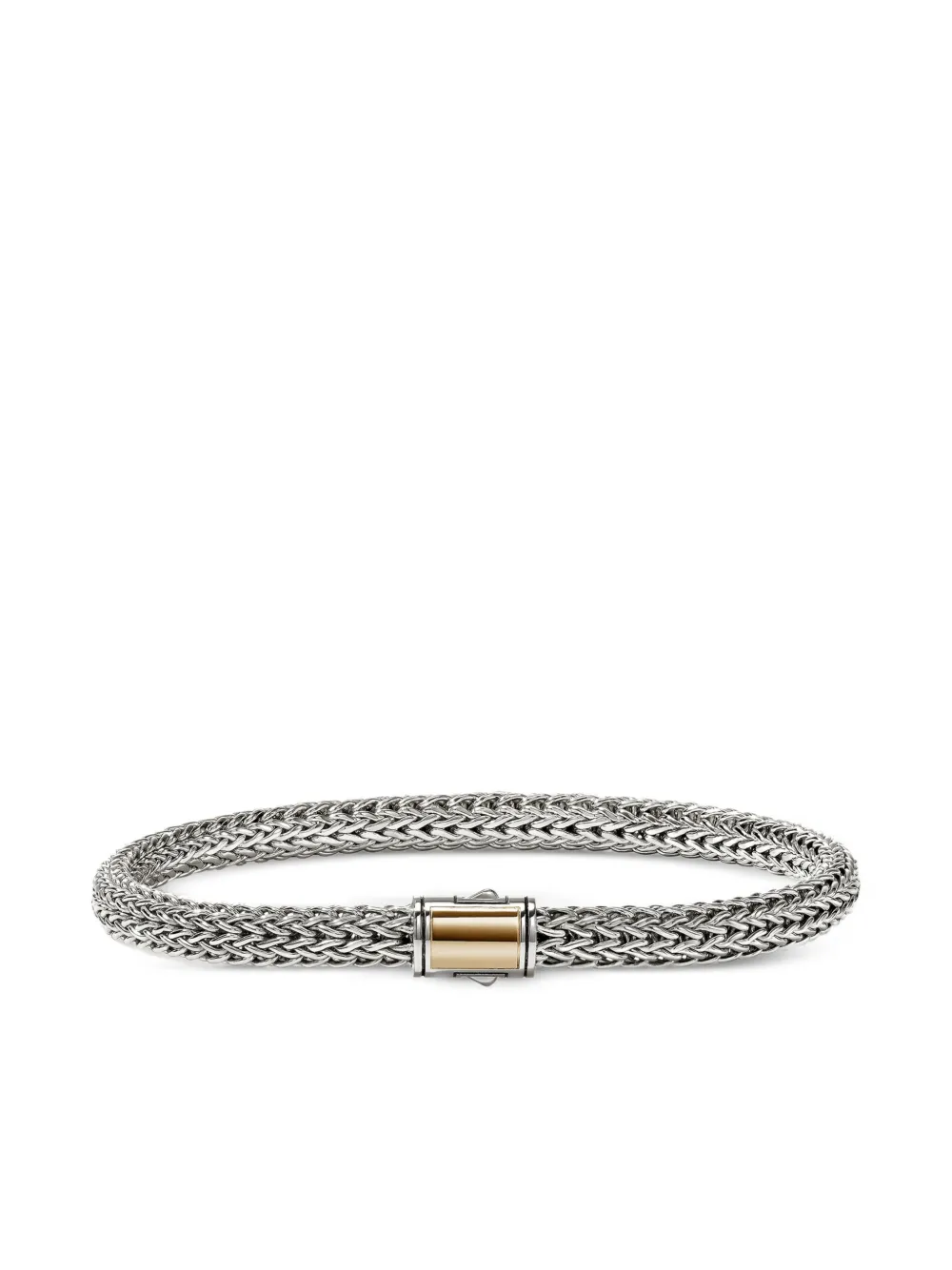 John Hardy Sterling Silver 14k Yellow Gold Bracelet In Metallic