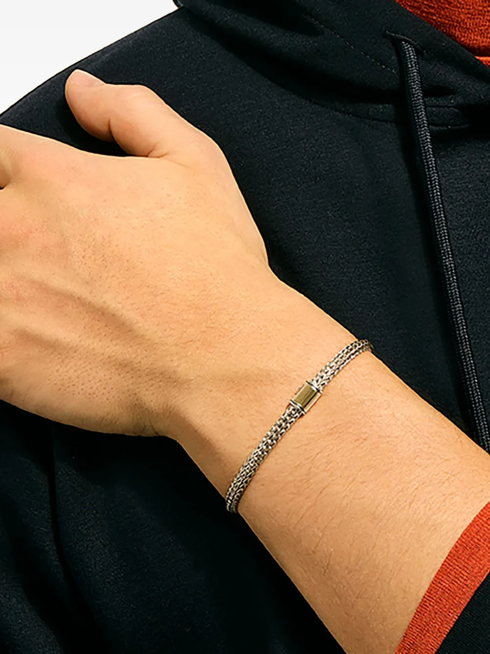 John Hardy Sterling Silver 14k Yellow Gold Bracelet In Metallic
