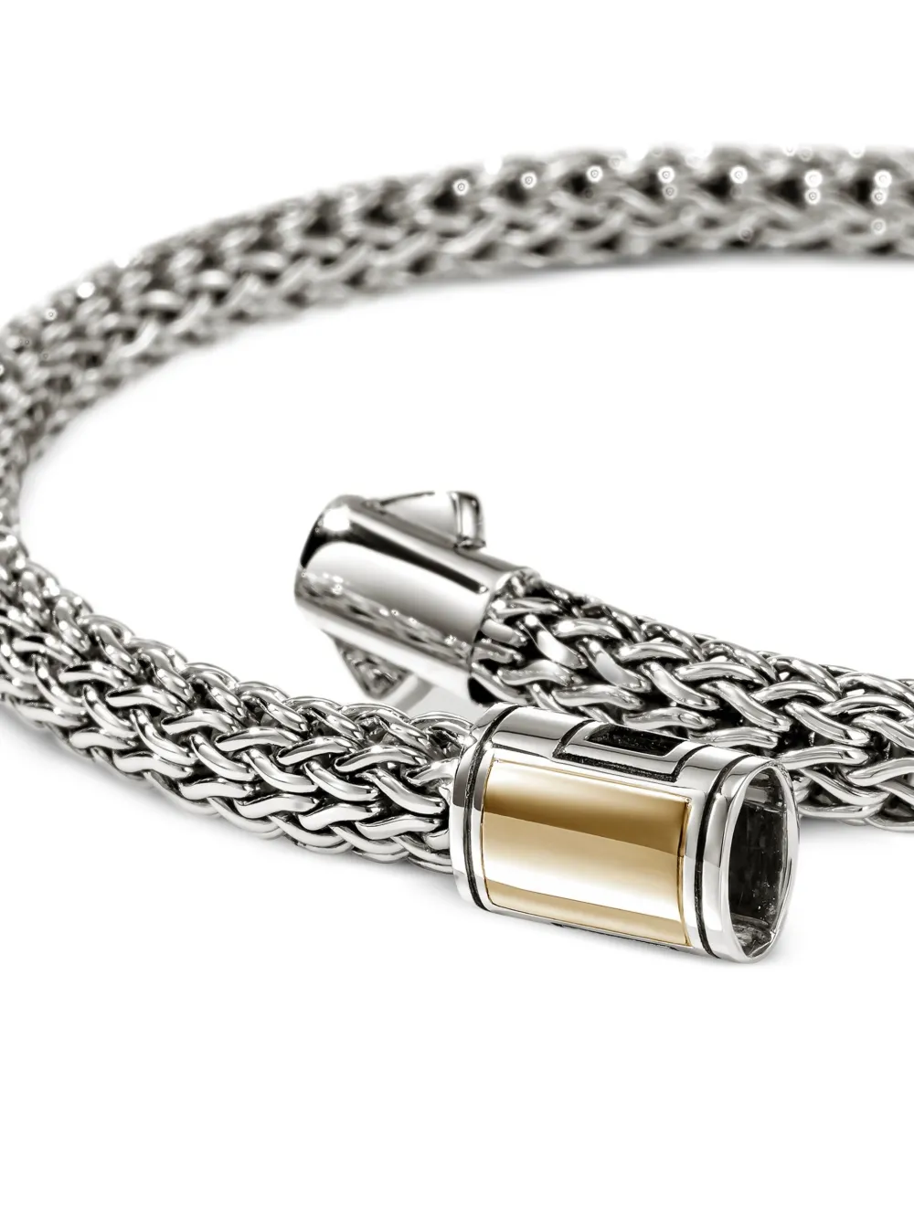 John Hardy Sterling Silver 14k Yellow Gold Bracelet In Metallic