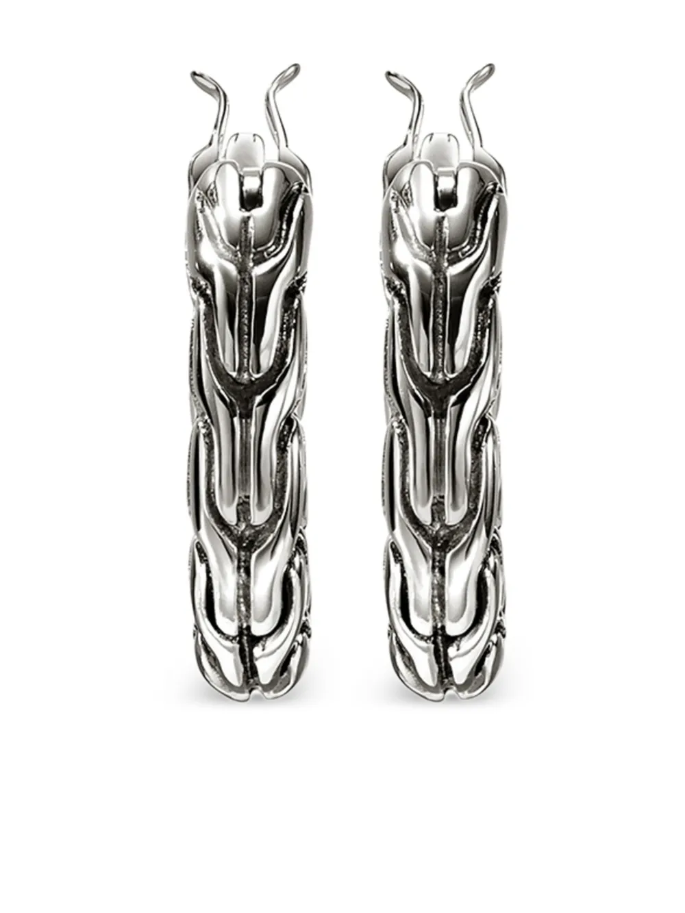 John Hardy sterling silver JH Essential 14MM hoop earrings | Silver | Image 1