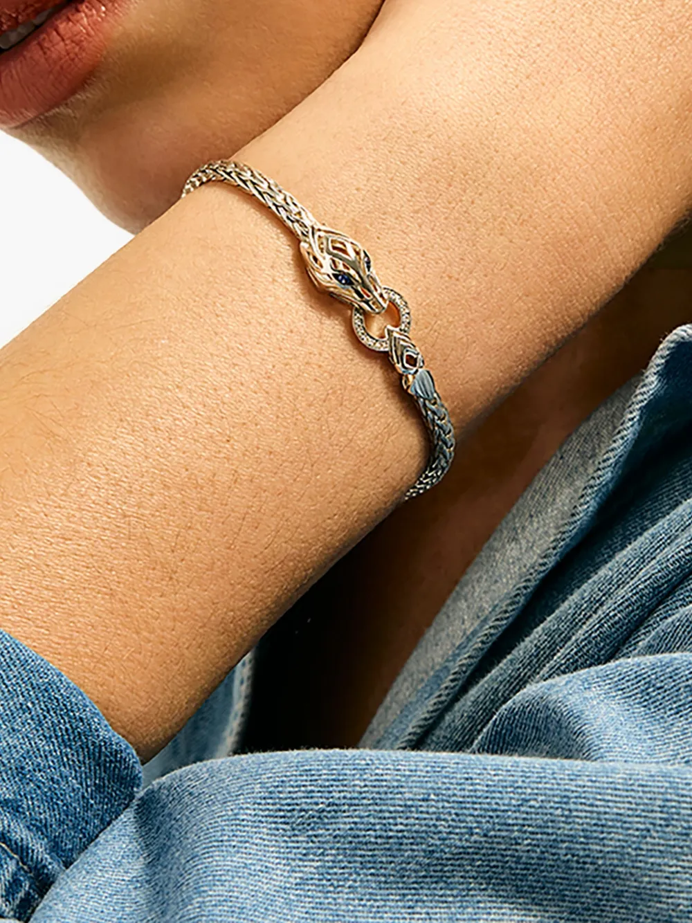 John Hardy bracelet en argent Naga à saphir et diamant | Image 2