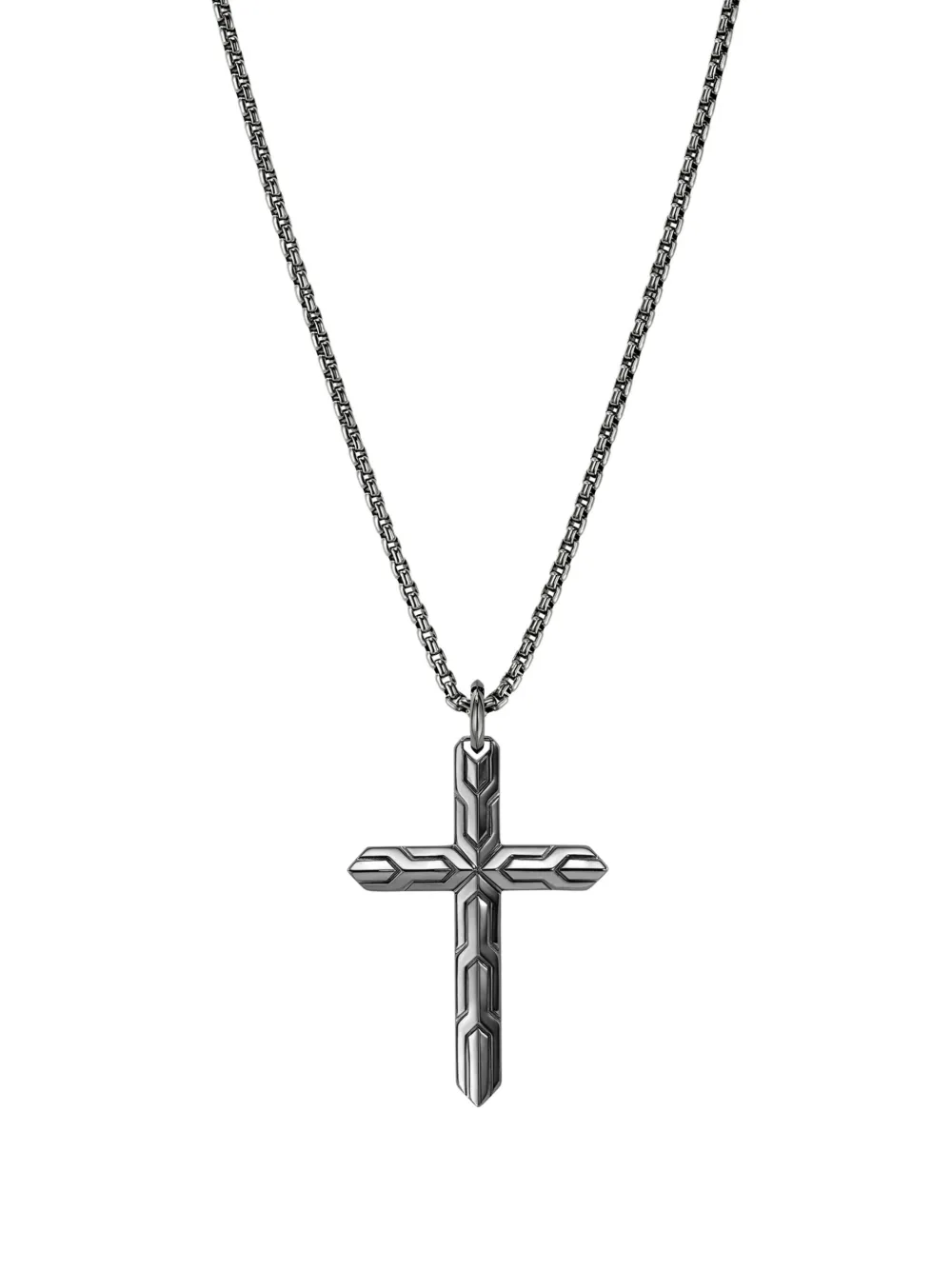 John Hardy Sterling Silver Cross Pendant Necklace In Metallic