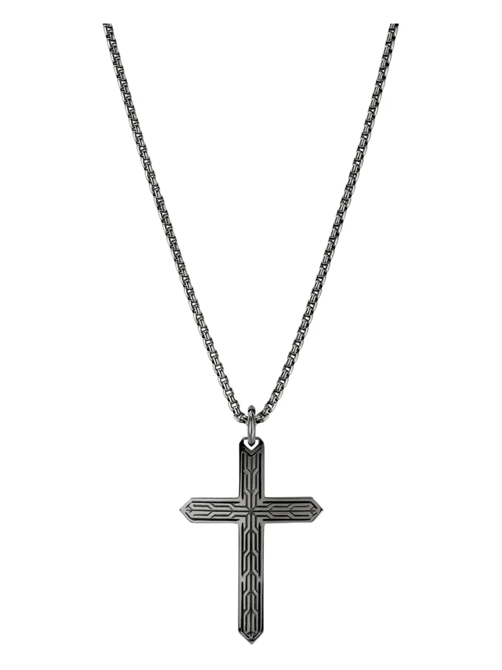 John Hardy Sterling Silver Cross Pendant Necklace In Metallic