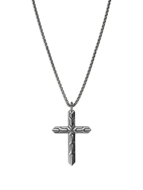 John Hardy silver Icon 50 cross-pendant necklace