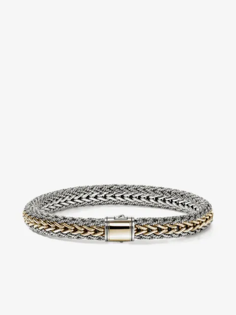 John Hardy 14K yellow gold and sterling silver Icon bracelet