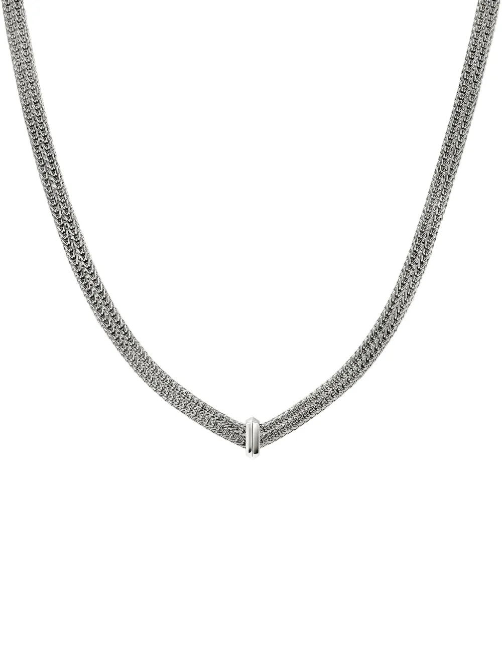 John Hardy Sterling Silver Diamond Necklace In Silver