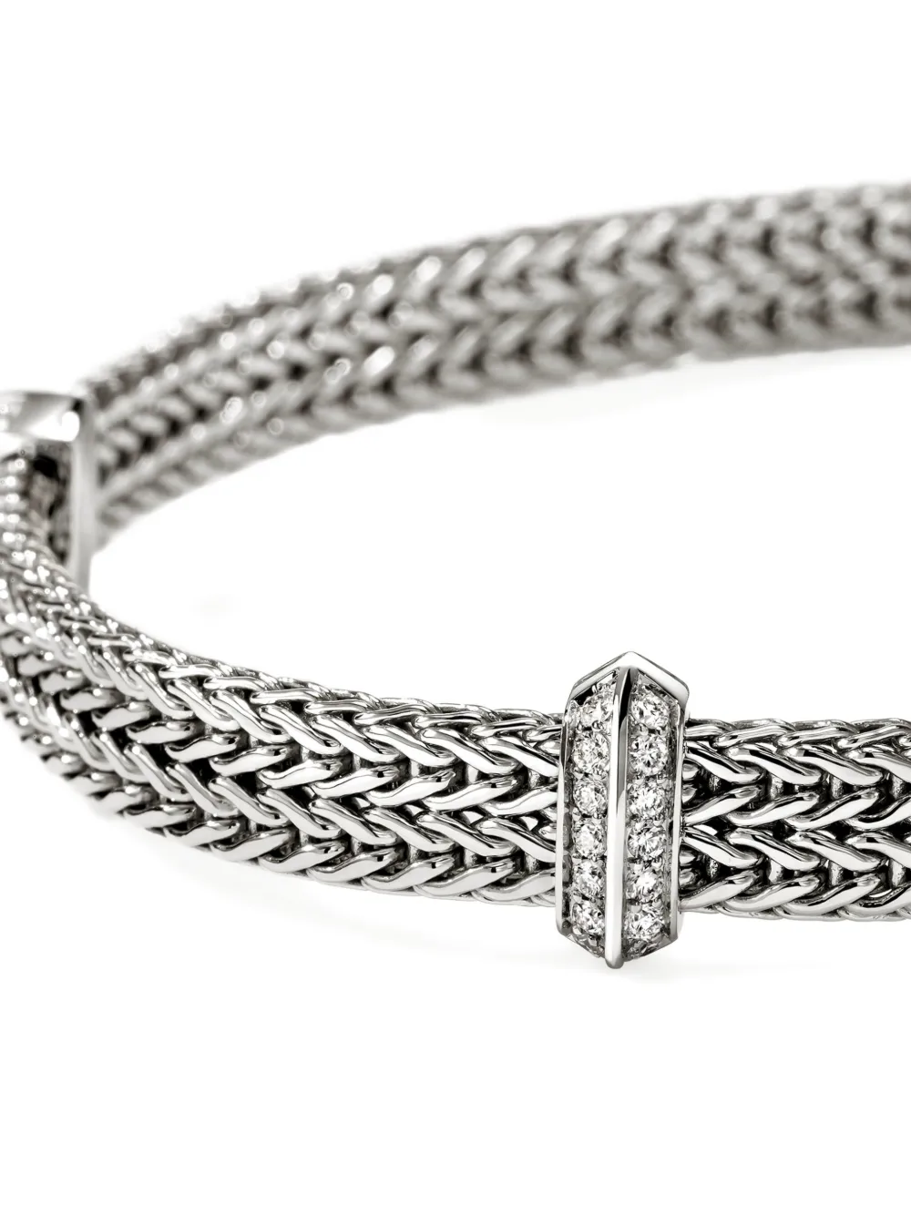 John Hardy Sterling Silver Diamond Icon Link Bracelet In Metallic