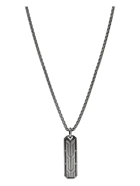 John Hardy Sterling Silver Tag Necklace