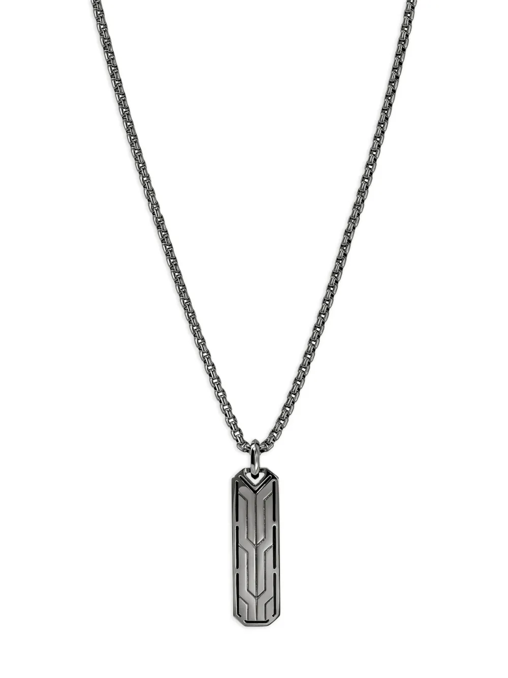 John Hardy Sterling Silver Tag Necklace | Silver | Image 1