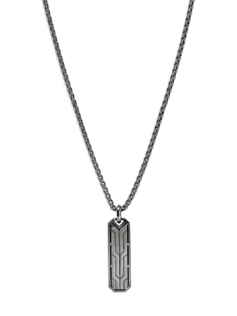 John Hardy Sterling Silver Tag Necklace