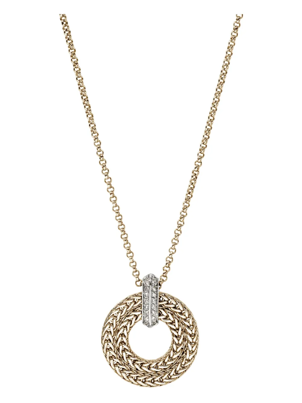 John Hardy 14k Yellow Gold Diamond Pendant Necklace In Gold