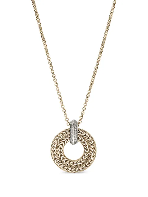 John Hardy collar en oro amarillo de 14kt con dije de diamante 