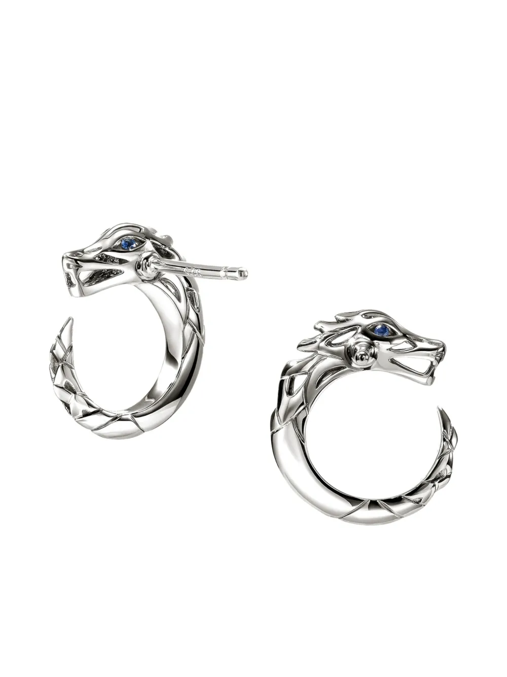 John Hardy Sterling Silver Dragon Earrings In Silver
