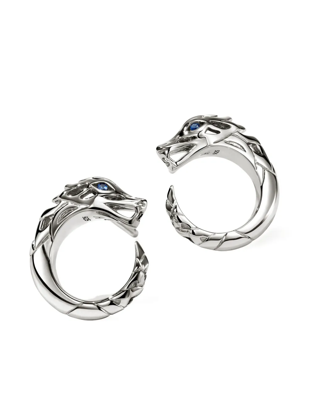John Hardy Sterling Silver Dragon Earrings In Silver