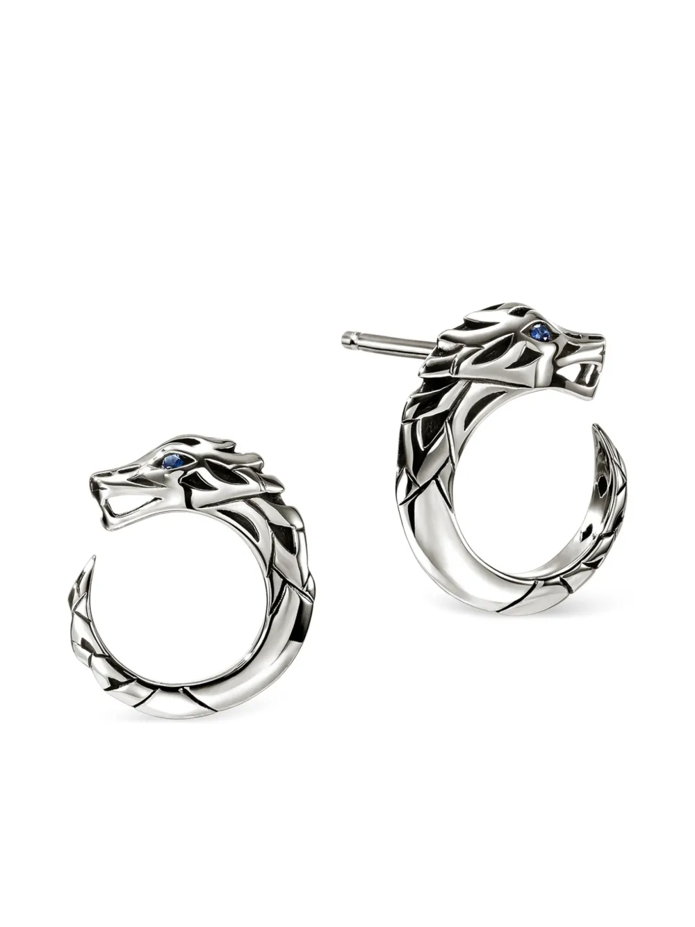 John Hardy sterling silver dragon earrings - Argento