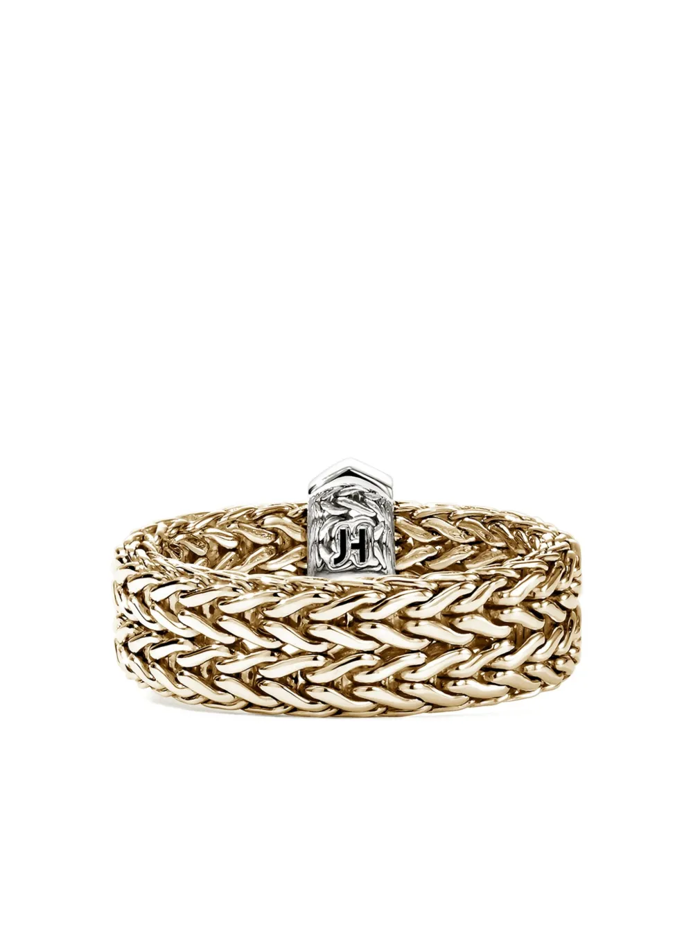 John Hardy 14k Yellow Gold Icon Link Bar Diamond Ring In Gold