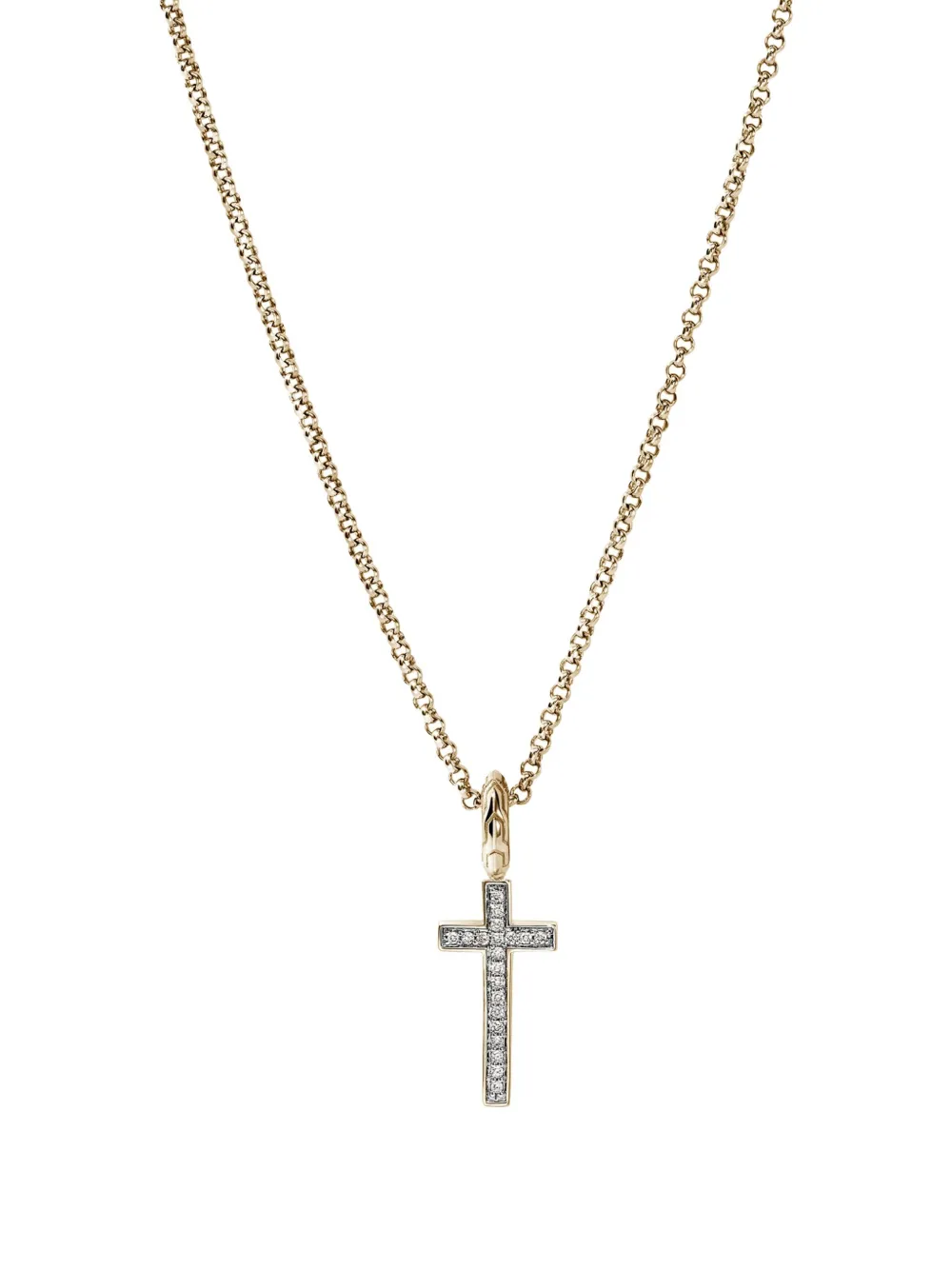 John Hardy 14k Yellow Gold Cross Necklace In Gold