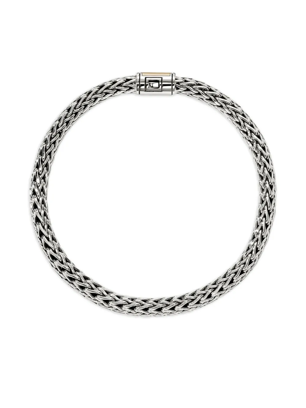 John Hardy 14k Yellow Gold Sterling Silver Chain Bracelet In Silver