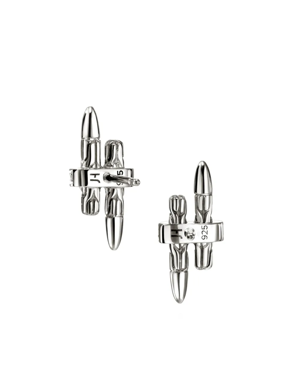 John Hardy Sterling Silver Diamond Stud Earrings In Metallic