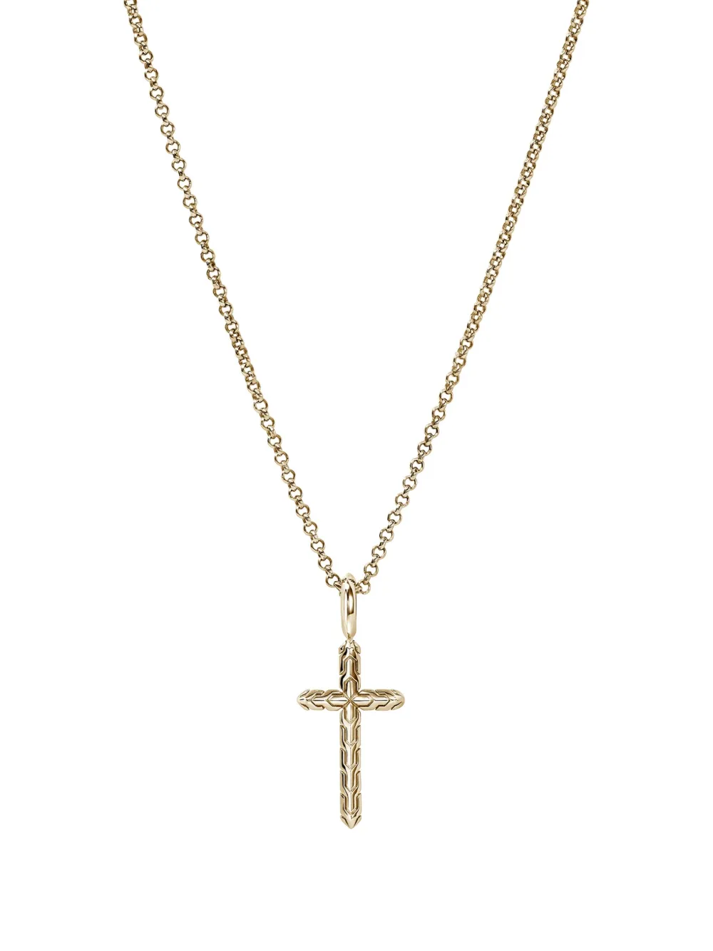 John Hardy 14k Yellow Gold Cross Pendant Necklace In Gold