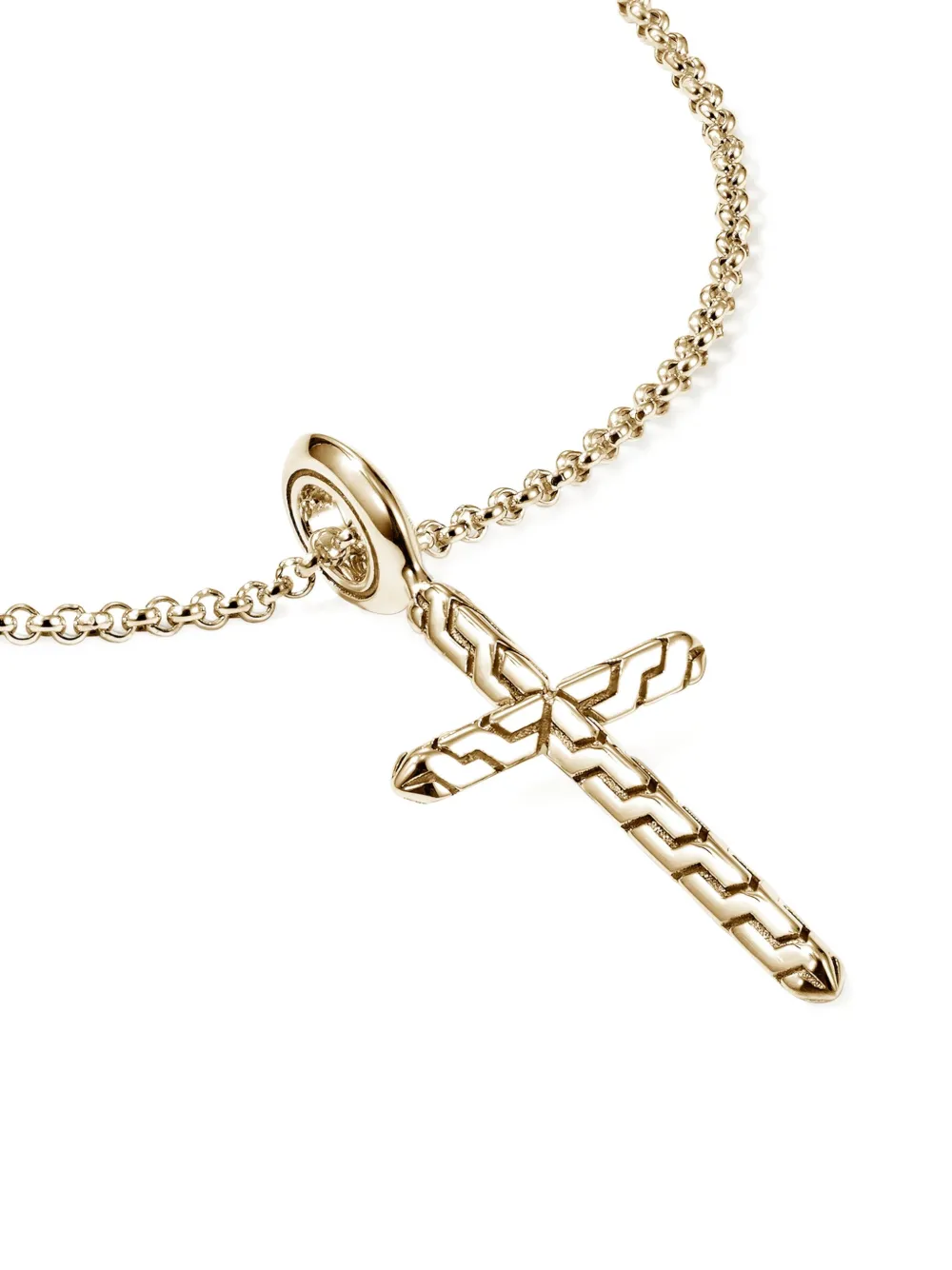 John Hardy 14k Yellow Gold Cross Pendant Necklace In Gold