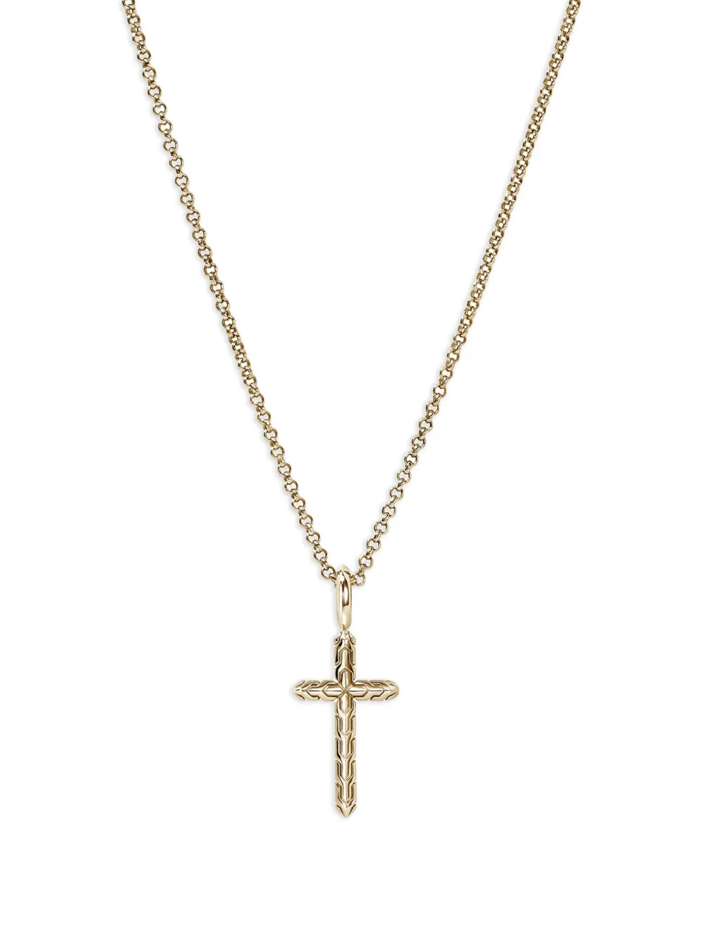 John Hardy 14K yellow gold cross pendant necklace - Oro