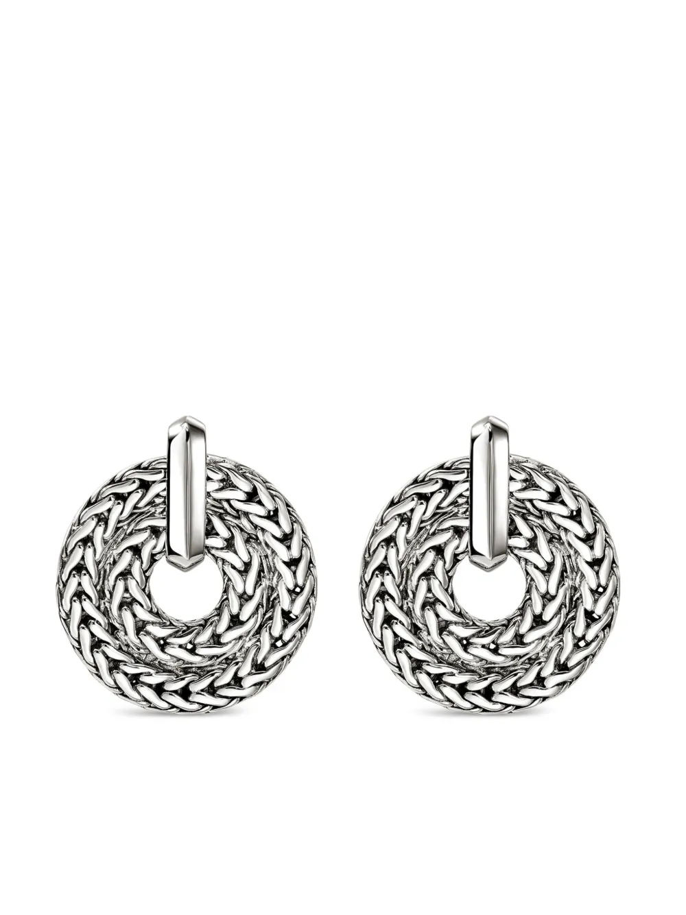 John Hardy Icon Link ピアス スターリングシルバー - シルバートーン John Hardy Icon Link ピアス スターリングシルバー - シルバートーン