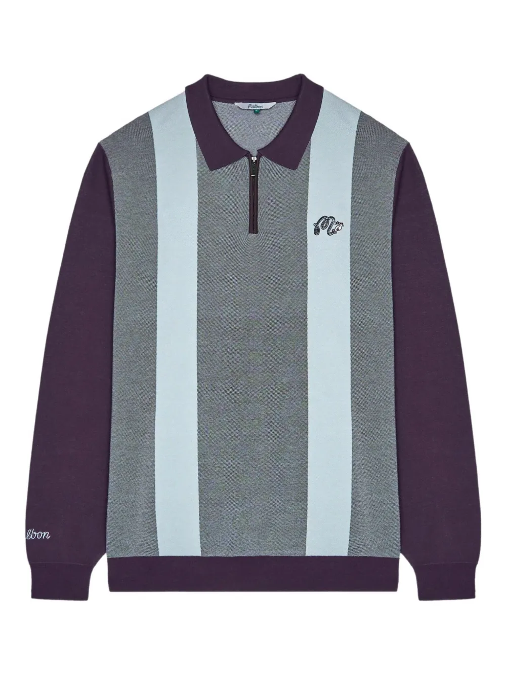 Malbon Golf zip striped sweater - Blau