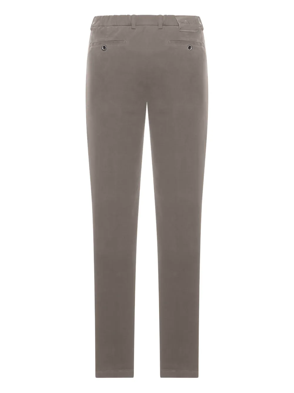 Kiton logo-patch cotton trousers - Grijs