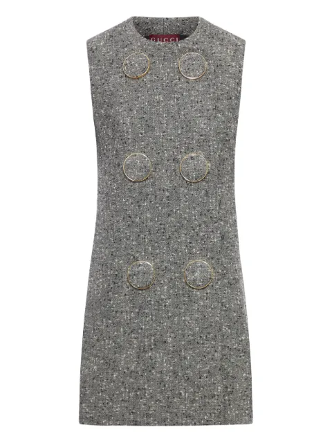 Gucci buttoned wool mini dress