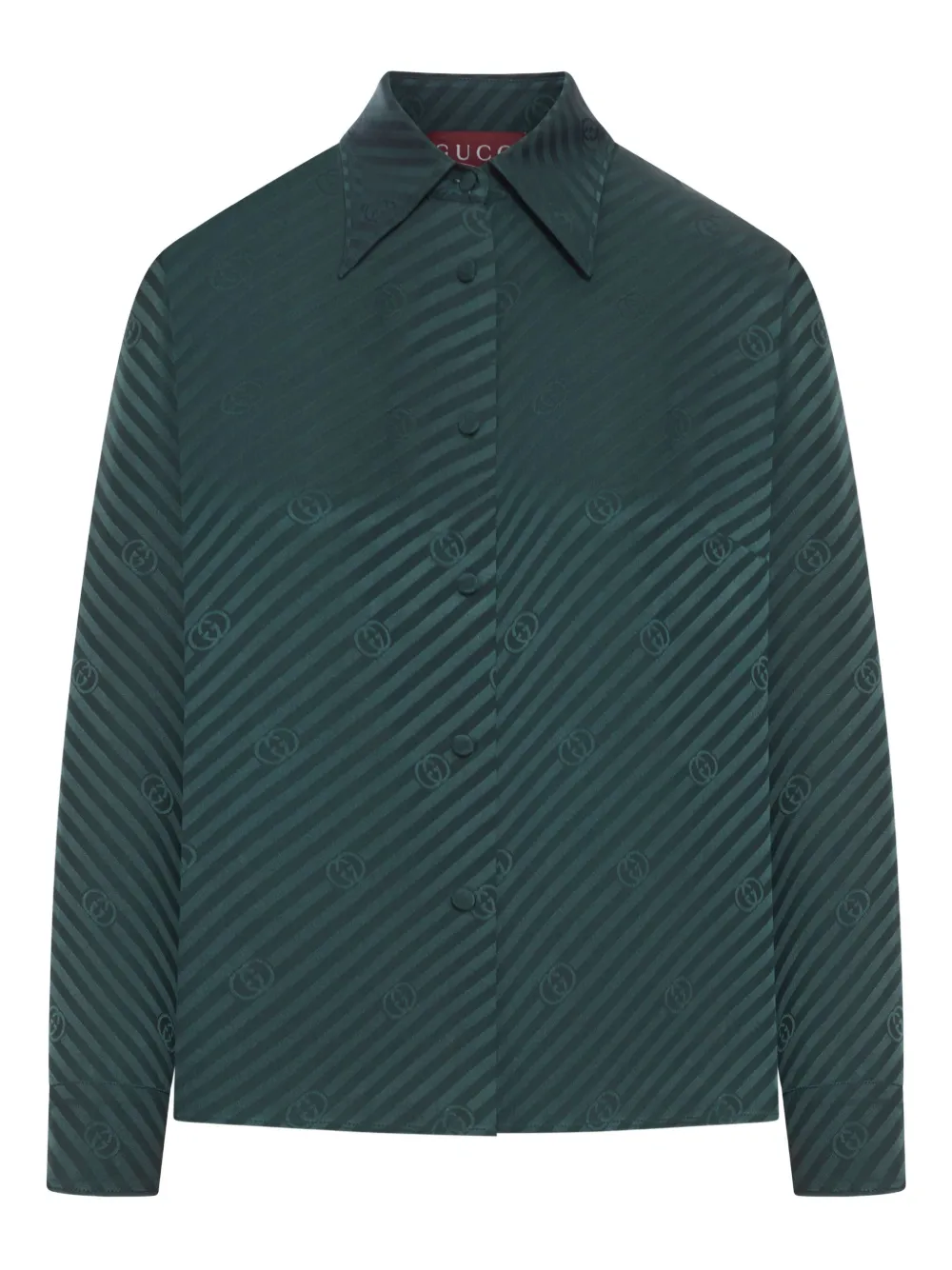 Gucci camisa con rayas estampadas | verde | Image 1