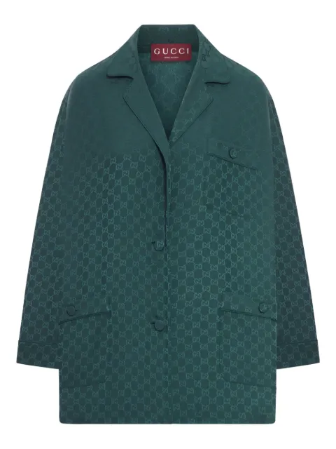 Gucci camisa de seda con motivo GG