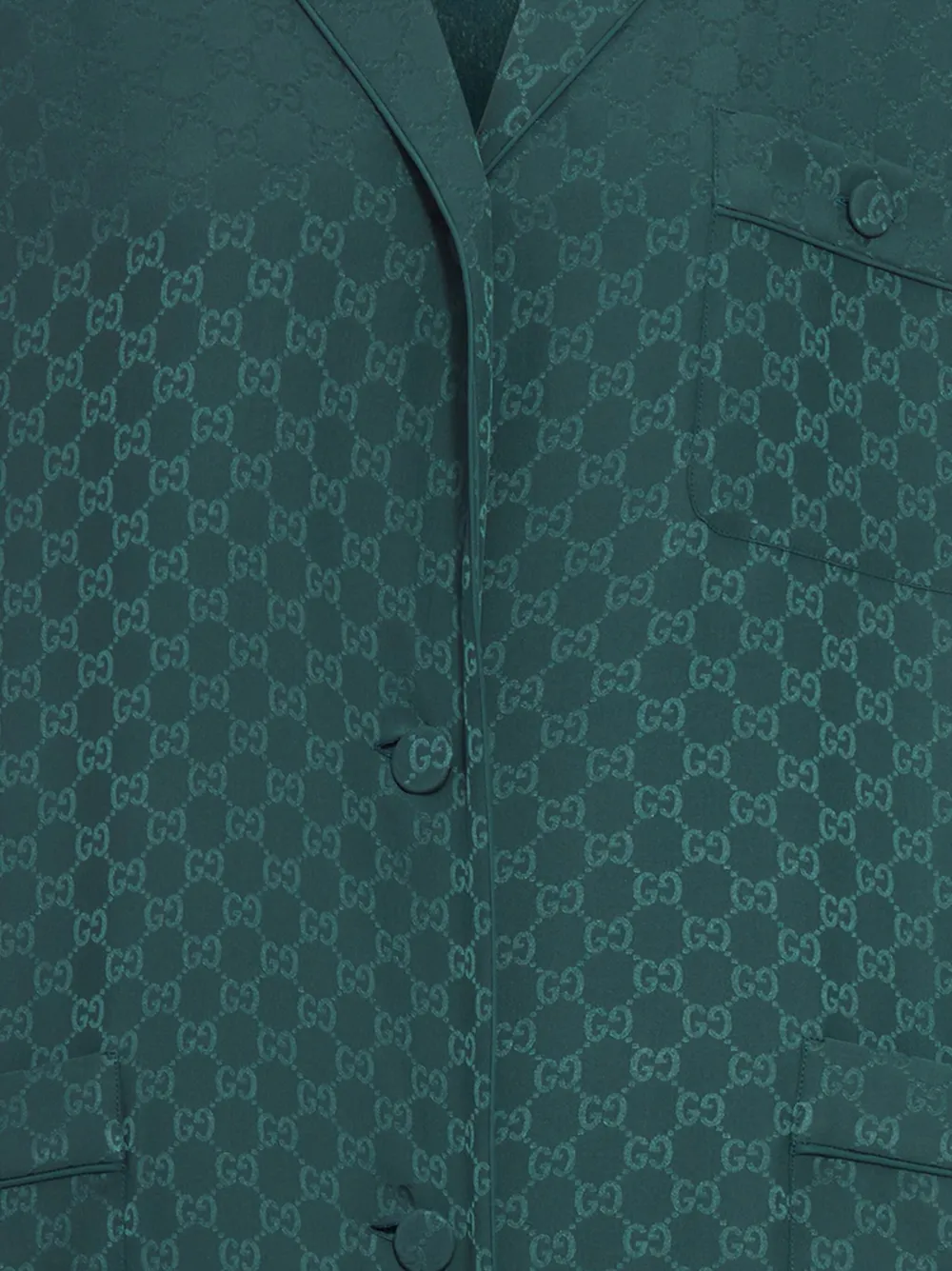 Gucci GG zijden blouse - Groen