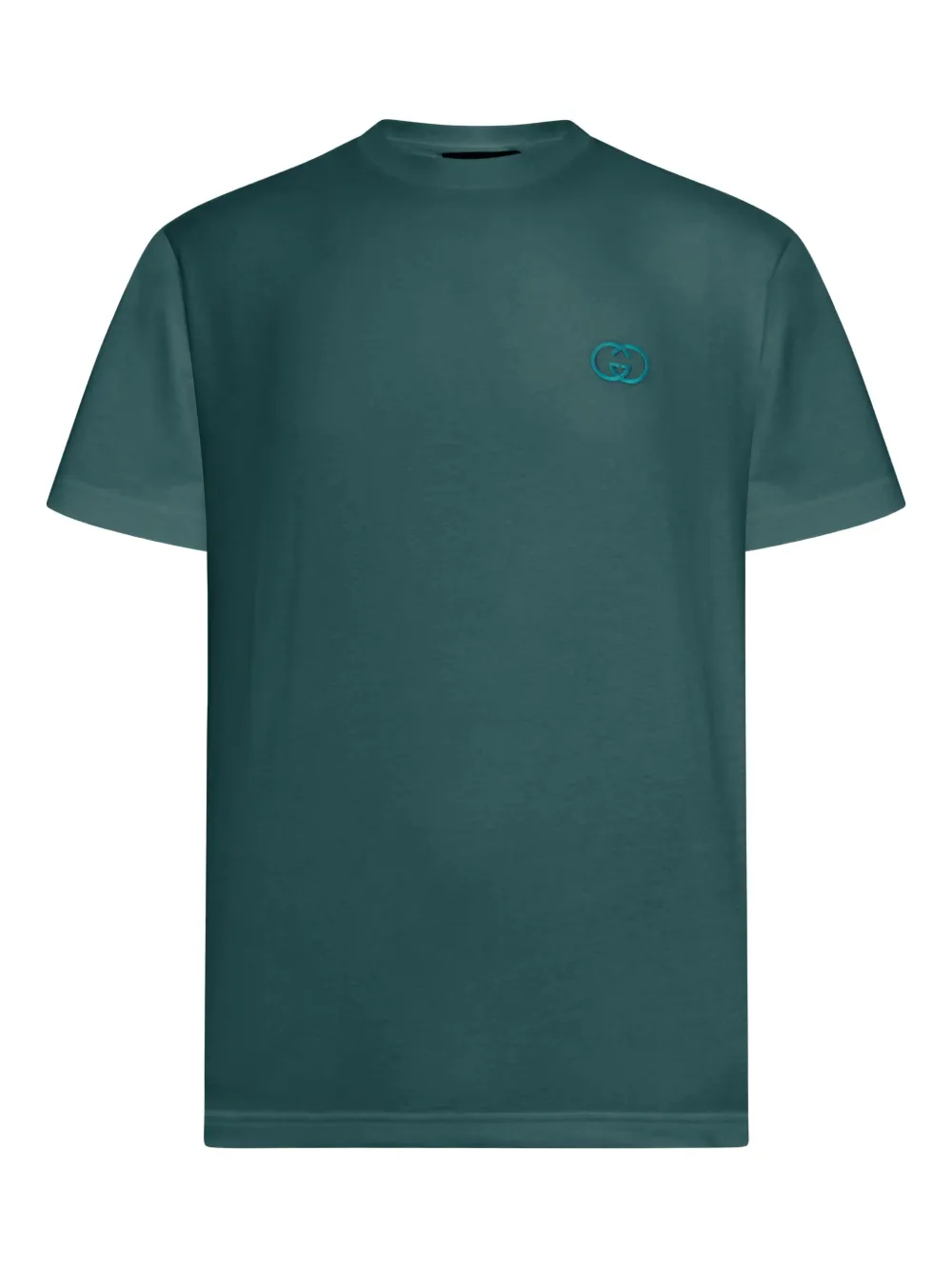 Gucci Crewneck Short Sleeve T-shirt Regular Fit In Green