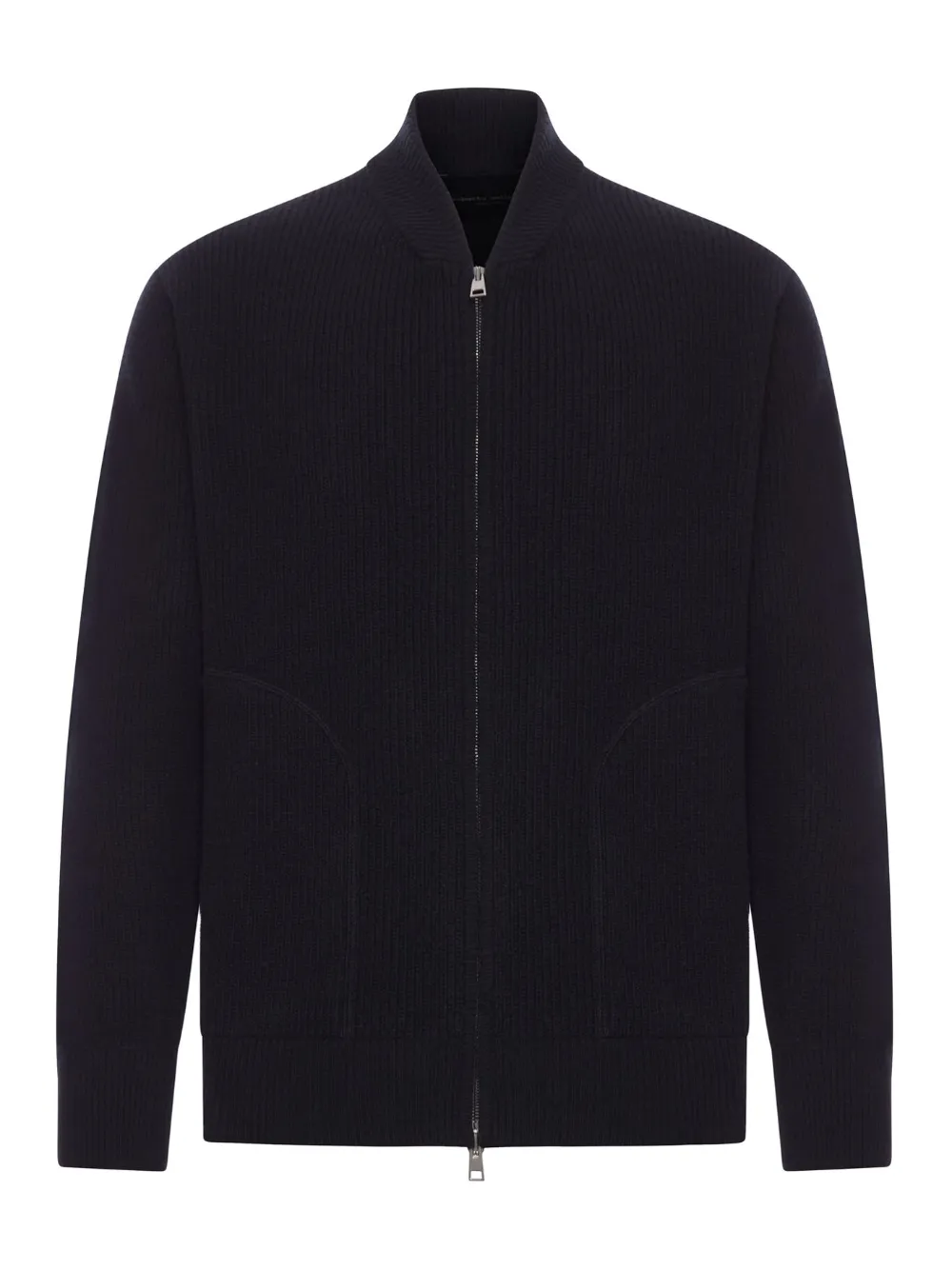 Roberto Collina zip-up ribbed wool cardigan | Black | Image 1