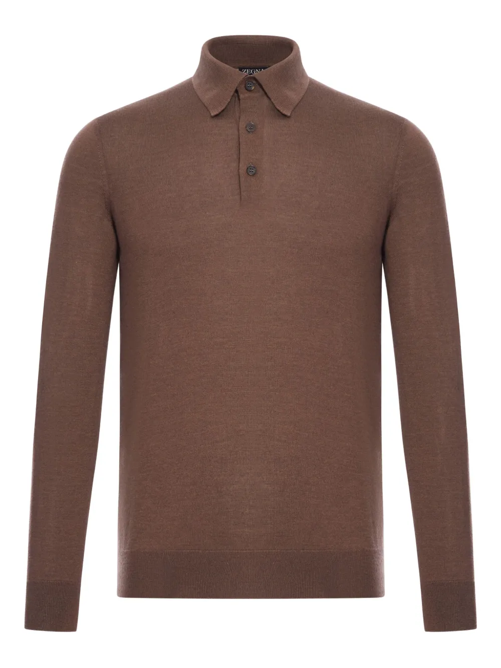 Zegna playera tipo polo con botones | marrón | Image 1